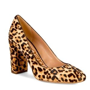 Sam Edelman Stillson Cheetah/Leopard Print *Calf Hair* Heels Pumps Round Toe 8W